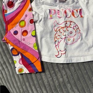 Emilio Pucci Kids Matching Set - White, Pink, Orange